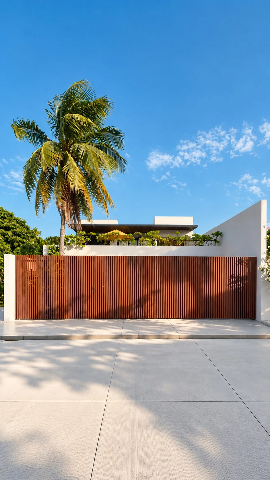 Templo: fachada y acceso de madera